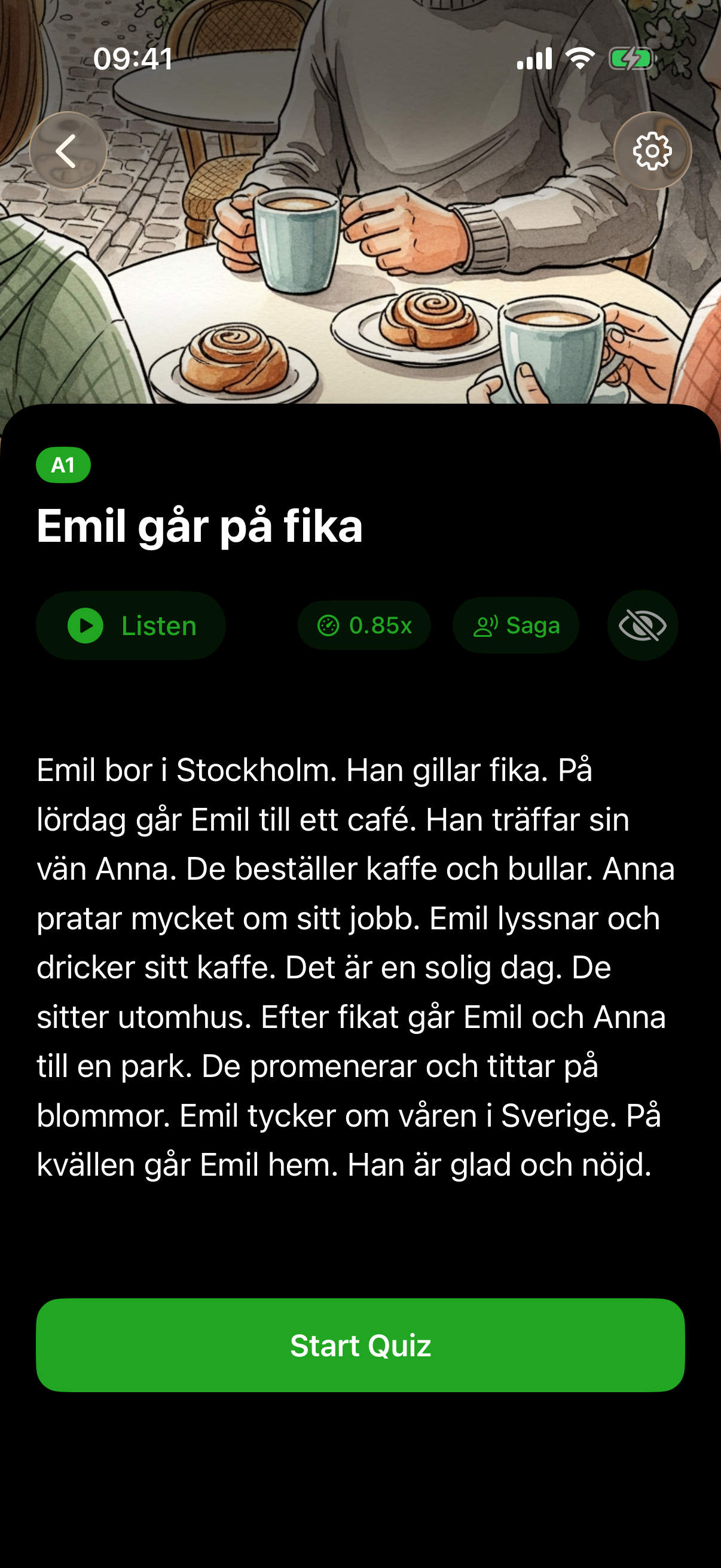 Story with Text and Audio